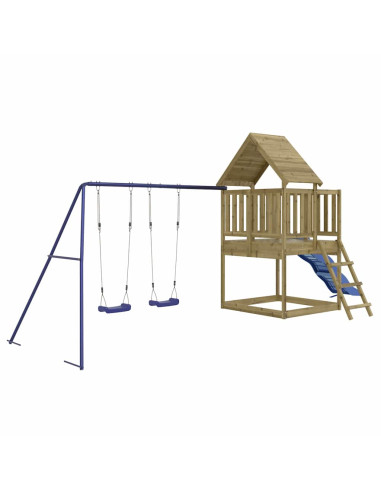 Set da Gioco da Esterno in Legno di Pino Impregnato