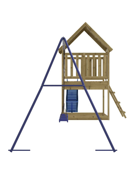 Set da Gioco da Esterno in Legno di Pino Impregnato