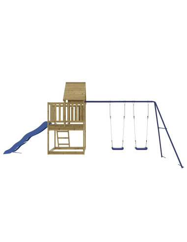 Set da Gioco da Esterno in Legno di Pino Impregnato