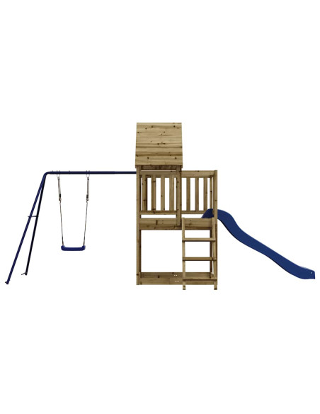 Set da Gioco da Esterno in Legno di Pino Impregnato