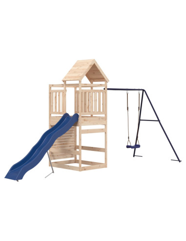 Set da Gioco da Esterno in Legno Massello di Pino