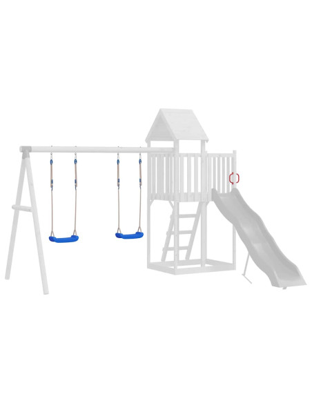 Seggiolini per Altalena con Corde 2 pz Blu 37x15 cm Polietilene