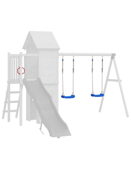 Seggiolini per Altalena con Corde 2 pz Blu 37x15 cm Polietilene