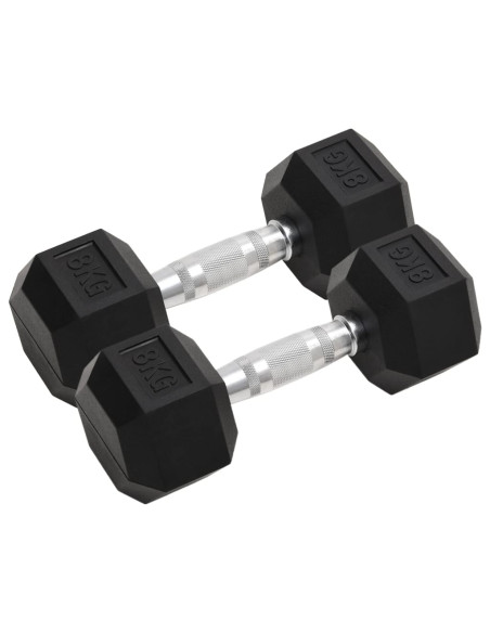 Manubri 2 pz 16 kg Totale in Ghisa