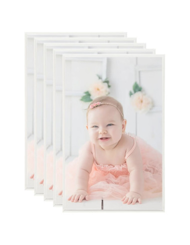 Cornici Foto Collage 5 pz per Tavolo Argento 13x18cm in MDF