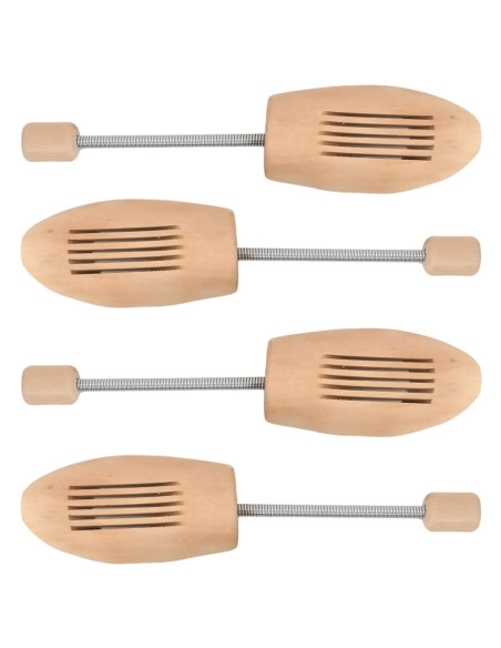 Tendiscarpe 2 Paia EU 39-42 Legno Massello di Loto