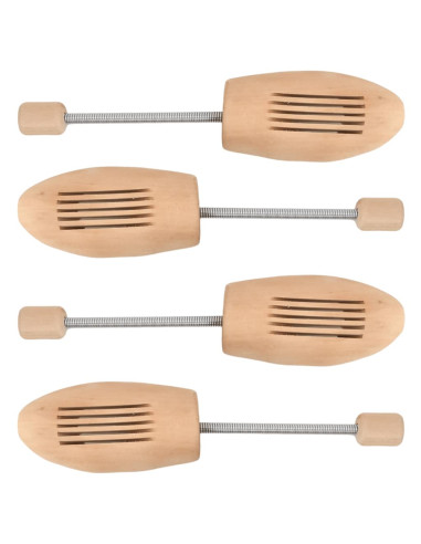 Tendiscarpe 2 Paia EU 35-38 Legno Massello di Loto