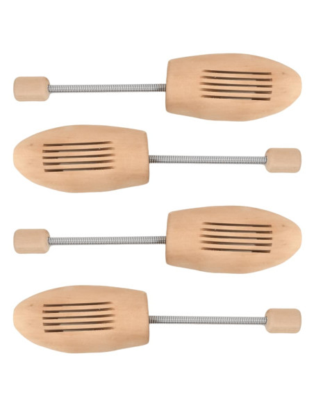 Tendiscarpe 2 Paia EU 35-38 Legno Massello di Loto