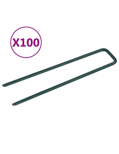 Chiodi a U per Erba Artificiale 100 pz in Ferro