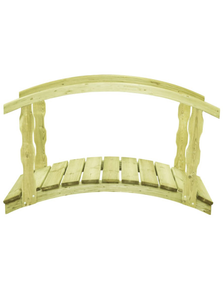 Ponte Giardino con Corrimano 170x74x105 cm in Pino Impregnato