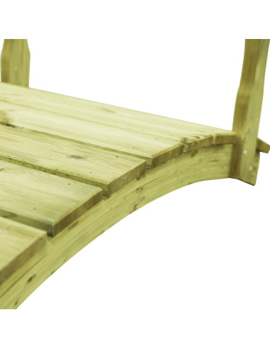 Ponte Giardino con Corrimano 170x74x105 cm in Pino Impregnato