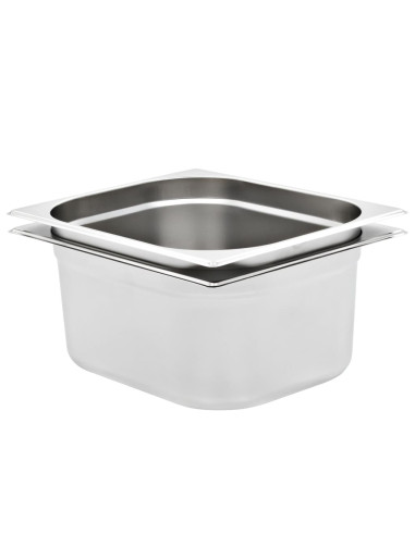 Contenitori Gastronorm 2 pz GN 1/2 150 mm in Acciaio Inox