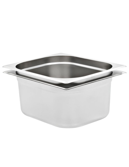 Contenitori Gastronorm 2 pz GN 1/2 150 mm in Acciaio Inox