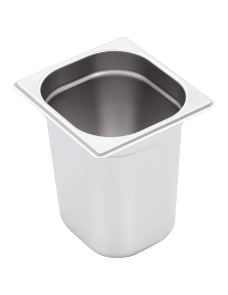 Contenitori Gastronorm 8 pz GN 1/6 200 mm in Acciaio Inox