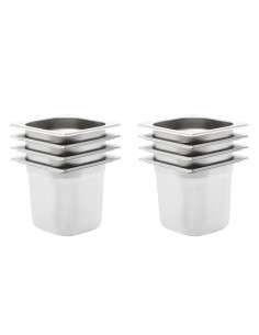 Contenitori Gastronorm 8 pz GN 1/6 150 mm in Acciaio Inox 2