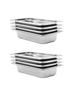 Contenitori Gastronorm 8 pz GN 1/3 65 mm in Acciaio Inox 2