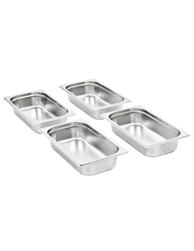Contenitori Gastronorm 8 pz GN 1/3 65 mm in Acciaio Inox