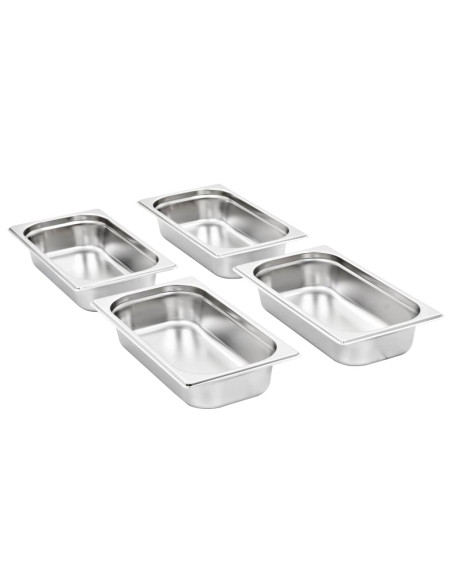 Contenitori Gastronorm 8 pz GN 1/3 65 mm in Acciaio Inox