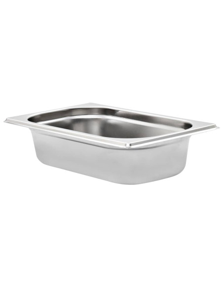 Contenitori Gastronorm 8 pz GN 1/4 65 mm in Acciaio Inox