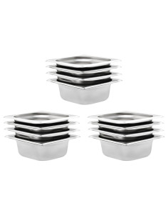 Contenitori Gastronorm 12 pz GN 1/6 65 mm in Acciaio Inox 2