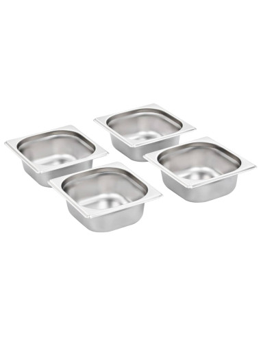 Contenitori Gastronorm 12 pz GN 1/6 65 mm in Acciaio Inox