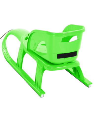 Slittino con Seduta Verde 102,5x40x23 cm in Polipropilene