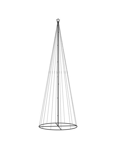 Albero di Natale a Cono Colorato 732 LED 160x500 cm