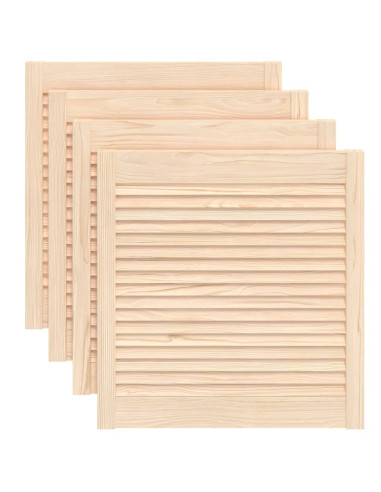 Ante con Design a Lamelle 4 pz 61,5x59,4 cm in Legno di Pino