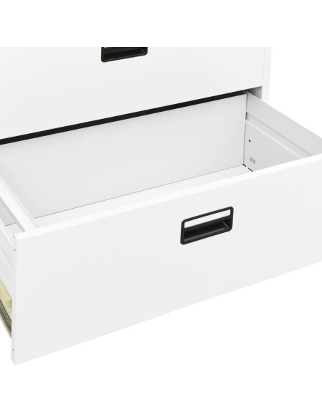 Armadio Classificatore Bianco 90x46x134 cm in Acciaio