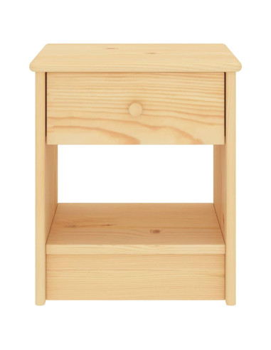 Comodino Naturale 35x30x40 cm in Legno Massello di Pino