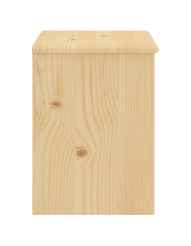Comodino Naturale 35x30x40 cm in Legno Massello di Pino