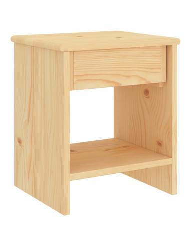 Comodino Naturale 35x30x40 cm in Legno Massello di Pino