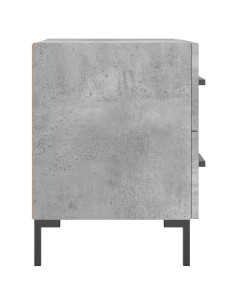 Comodino Grigio Cemento 40x35x47,5 cm in Legno Multistrato