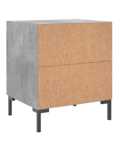 Comodino Grigio Cemento 40x35x47,5 cm in Legno Multistrato 2