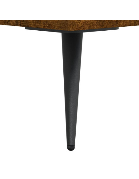 Comodino Rovere Fumo 40x35x47,5 cm in Legno Multistrato