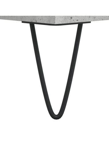 Comodino Grigio Cemento 40x40x66 cm in Legno Multistrato