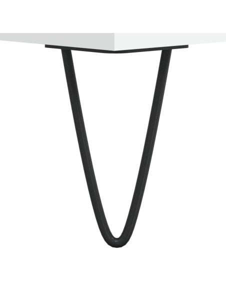 Comodino Bianco 40x40x66 cm in Legno Multistrato