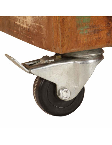 Tavolino da Salotto 85x55x40 cm in Legno Massello di Recupero