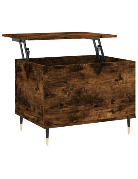 Tavolino da Salotto Rovere Fumo 60x44,5x45 cm Legno Multistrato