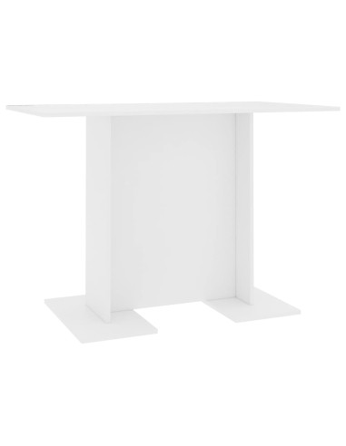 Tavolo da Pranzo Bianco 110x60x75 cm in Legno Multistrato