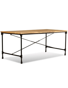 Tavolo da Pranzo in Legno Massello di Mango 180 cm