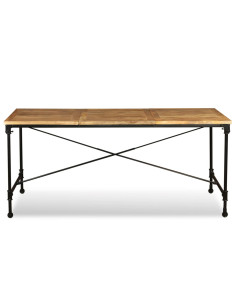 Tavolo da Pranzo in Legno Massello di Mango 180 cm 2