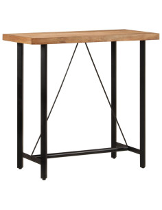 Tavolino da Bar 110x55x107cm Legno Massello di Acacia e Ferro