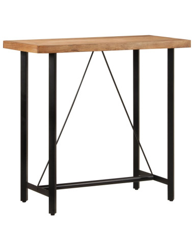 Tavolino da Bar 110x55x107cm Legno Massello di Acacia e Ferro