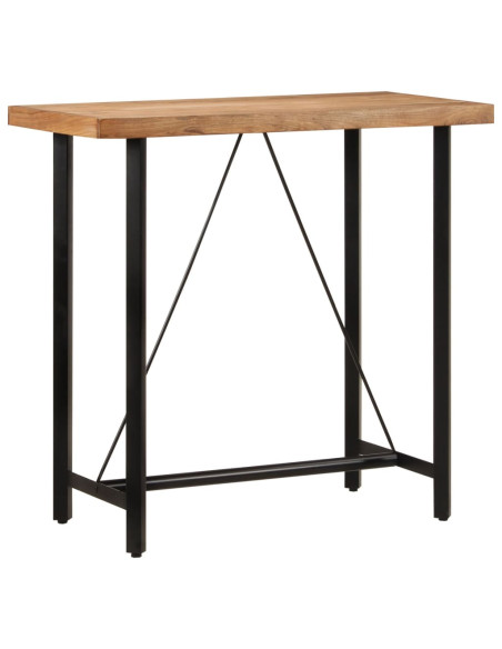 Tavolino da Bar 110x55x107cm Legno Massello di Acacia e Ferro