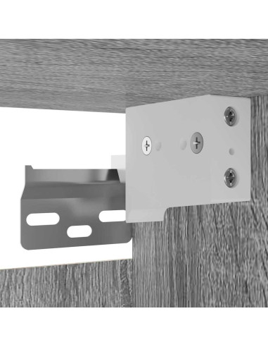 Armadietti TV Montati a Parete 2pz Grigio Sonoma 30,5x30x30 cm