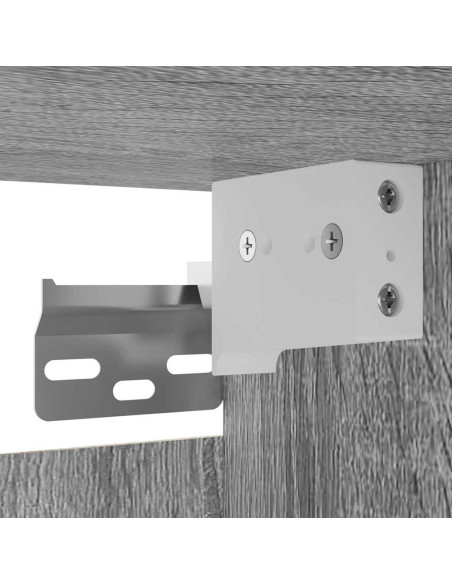 Armadietti TV Montati a Parete 2pz Grigio Sonoma 30,5x30x30 cm