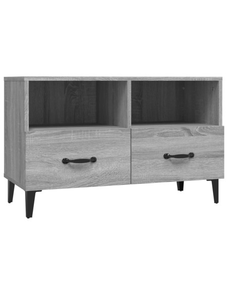 Mobile Porta TV Grigio Sonoma 80x36x50 cm in Legno Multistrato