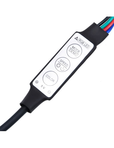 Mobile Porta TV con Luci LED Rovere Fumo 240x35x40 cm