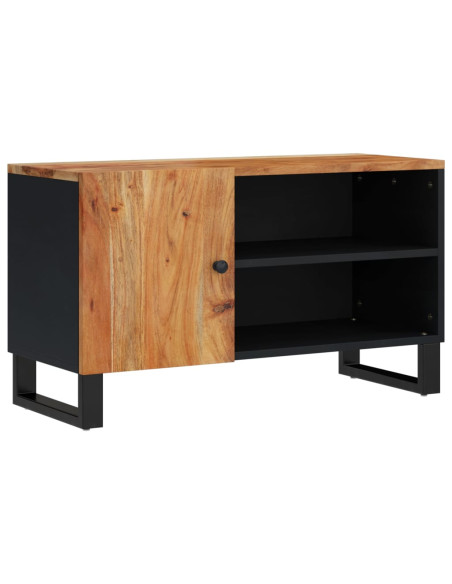 Mobile TV 80x33x46cm Legno Massello Acacia e Legno Multistrato